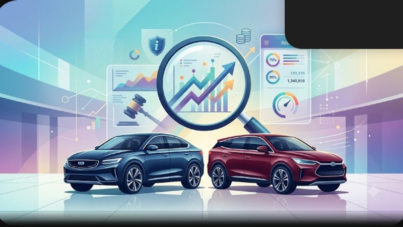 Современная иллюстрация процесса оценки автомобилей Geely и Chery для страхования и аукционов в 2026 году